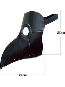 Disfraz Peste Negra para Adultos, Máscara de médico de la peste + Capa, Disfraz de Epocam, Cosplay Máscara Hombre, Steampunk, Accesorios de Halloween, Mujer, Pico - Negro - Ver 7