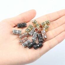 每批3個,15*8mm中空圓柱形cz微鋪珠子,diy手鏈製作配件