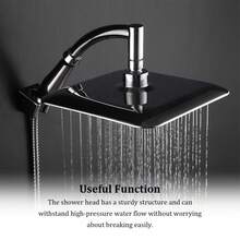 1入9英寸方形頂部噴霧花灑,可調節旋轉球節,abs材質,手持式且節水,適用於酒店和家庭,通用浴室配件