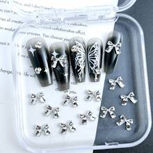 10 件锌合金蝴蝶结和蝴蝶美甲装饰 DIY