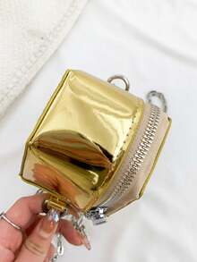 哥德式斜揹棺材包-假皮革新奇包包,適用於派對