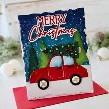 1pc Cutting Die Festival Car Shape - Silver - View 11