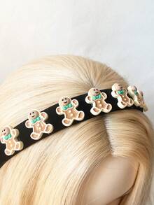 1 Miếng Quý cô Giáng sinh Người Gingerbread Dây buộc tóc Chế tạo Của Vải nhung - Nhiều màu - Xem 3