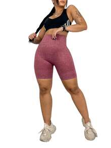Women Sports Shorts - Rojo - Ver 3