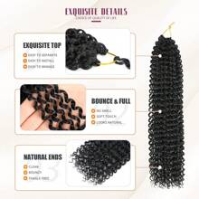 BELLQUEEN Passion Twist Hair 18-22 英吋 1 件裝長 Passion Twist 鉤針頭髮水波鉤針頭髮女式辮子波西米亞鉤針頭髮彈簧扭轉頭髮，蝴蝶風格鉤針辮子接髮（1B，1 件）