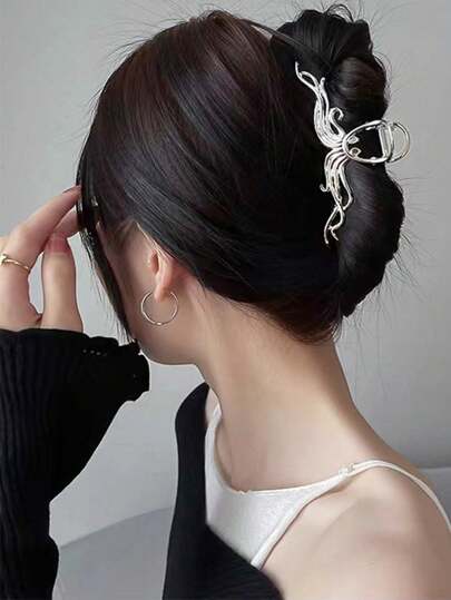 オクトパスデザイン ヘアアクセサリー リトルムーン バンスクリップ マルチクリップ（オクトパス