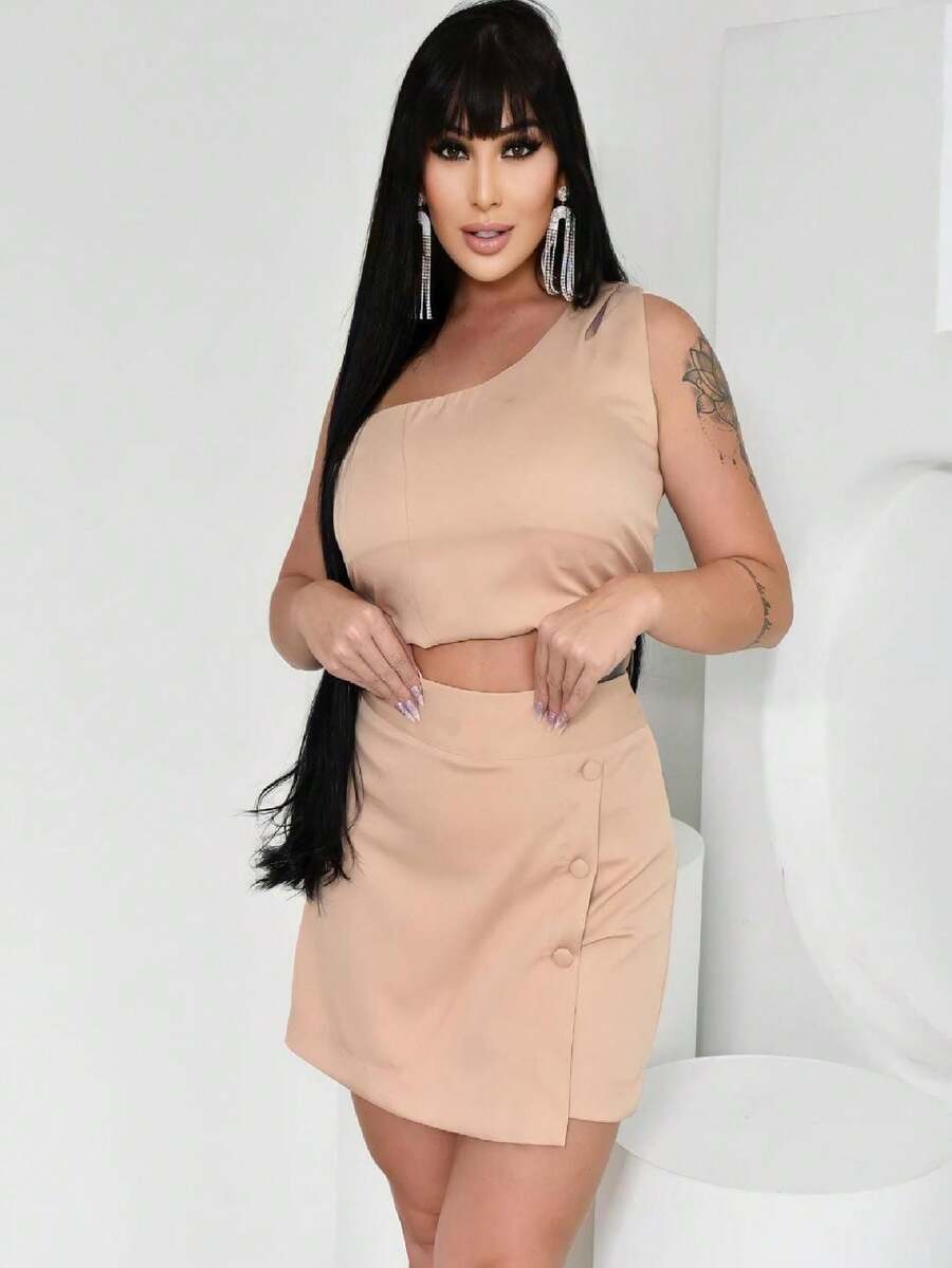 Women Two-piece Outfits - Màu be - Xem 1
