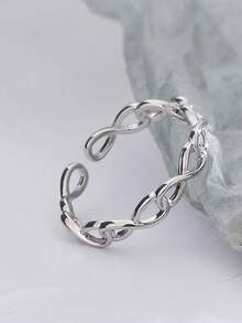 1 件无限戒指无尽的爱符号结婚戒指珠宝礼物女士 - 銀色 - 查看 4