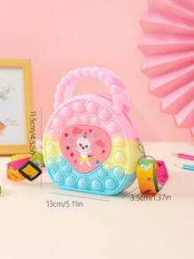 1 件儿童防鼠先锋公主零钱包，儿童硅胶斜挎包或单肩包，减压包