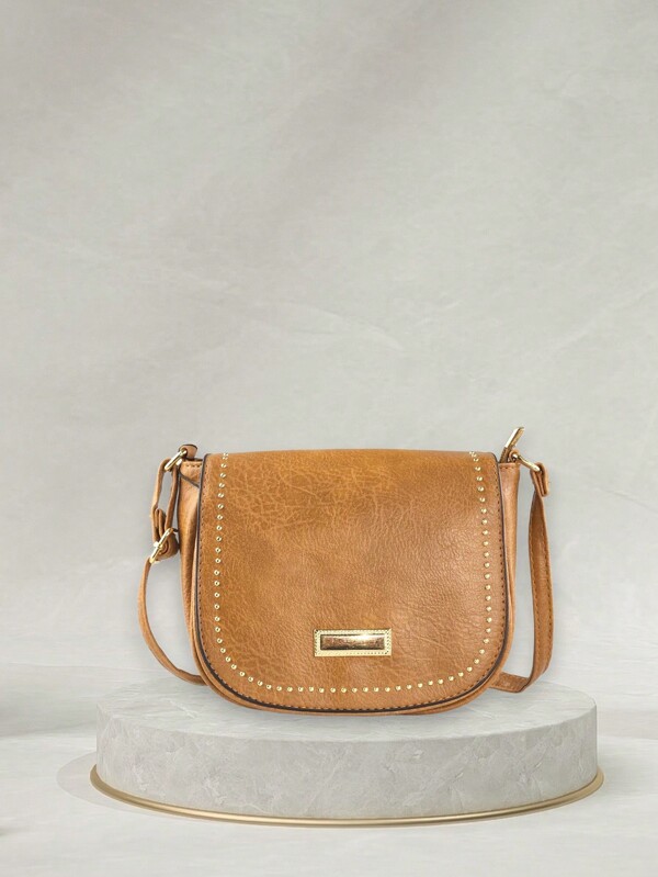 Bolsa Feminina Pequena Transversal Crossbody Bag de Ombro PU Courino Couro Sintético Poliuretano