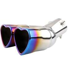 通用車輛雙管心形消聲器,2.5英寸不鏽鋼汽車排氣尾管