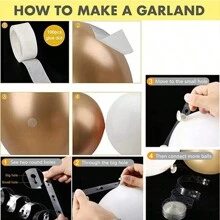 100 件/套五彩纸屑亮片哑光黑铬金乳胶气球链花环套装，铝箔生日快乐横幅，32 英寸数字 18 生日派对装饰配件，男女皆宜 - 杏色 - 查看 4