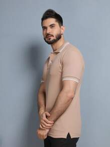 Men Polo Shirts - Khaki - View 3