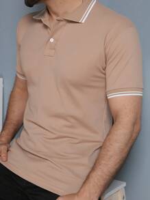 Men Polo Shirts - Khaki - View 6