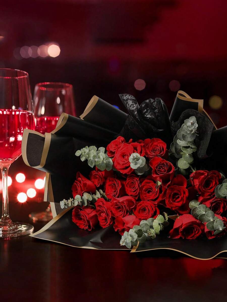 20 Sheet Flower Wrapping Paper Waterproof Floral Bouquet Wrapping