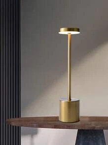 1个便携式金属LED台灯，带触摸感应器、可调光、可充电电池，适用于儿童房、床头柜等场所，有黑色、金色、银色、白色可选。 - 黑色 - 查看 6