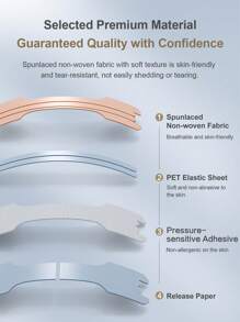 Cofoe Breath Nasal Stickers Nose Congestion Patch Ventilation Nasal Patches -Individual Packing 10pcs/Box (55mm*16mm) - Beige - View 7