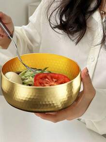 1 件金色或银色不锈钢火锅面碗、蜗牛面、大拉面、帽子碗、汤碗、创意家用和餐厅餐具、韩式、适用于电磁炉和燃气灶、厨房、圣诞礼物、学校用品 - 金色和銀色 - 查看 2