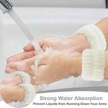 3入組水療頭帶手腕洗手帶套裝,洗臉用頭帶和手帶套裝,適用於女性化妝瑜伽 - 彩色 - 查看 2