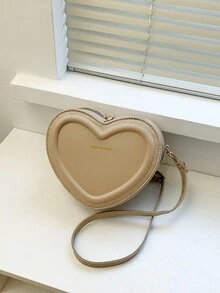 心形设计迷你斜挎包，时尚潮流单肩包，简约时尚，时尚百搭甜心包，休闲时尚斜挎包