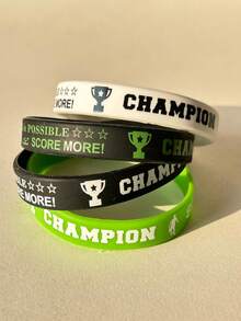 1set 4pcs Sports Style Unisex Bracelet - Multicolor - View 4