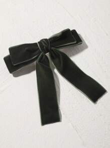 1 件裝女式雙層天鵝絨蝴蝶結髮夾,優雅時尚,適合日常佩戴和派對