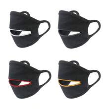 1 Pieza Mascarilla Con Cierre De Cremallera 2 Capas, Cubierta Facial Para Adultos Transpirable, Antipolvo Y Cálida Para Montar - Negro - Ver 6