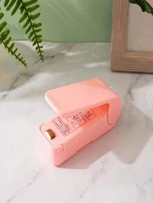 1pc Snack Sealing Machine For Household Vacuum Sealing Plastic Bags For Food Preservation - Pink - View 3