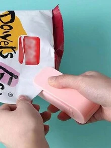1pc Snack Sealing Machine For Household Vacuum Sealing Plastic Bags For Food Preservation - Pink - View 1