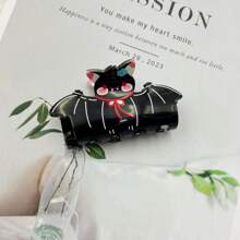 1入歐美時尚亞克力雙面印刷可愛卡通人魚髮飾馬尾夾多巴胺髮夾,適合日常使用