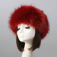 1pc Headband Hat + 2pcs Arm Warmer - Burgundy - View 3