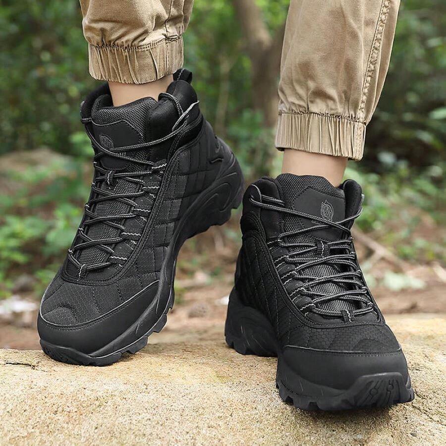 Mới Mùa Đông Ấm áp Ngoài trời Giày đi bộ Đối với Đi bộ du lịch , Tập huấn - màu đen - Xem 1