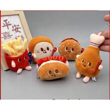 Cartoon Bread Shaped Keychain Pendant - Blue - View 4