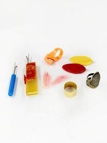 (1set 9pcs) Portable Seam Ripper, Thread Remover Tools, Plastic Handle Thread Unpicker, Needle Threader Kit For Sewing, Stitching, Crafting - 1set (9pcs) - View 4