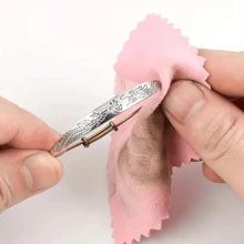 15pcs Silver Jewelry Cleaning & Polishing Cloth, Double-sided Velvet Fabric For Jewelry Maintenance Including Silverware