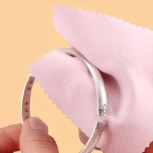 15pcs Silver Jewelry Cleaning & Polishing Cloth, Double-sided Velvet Fabric For Jewelry Maintenance Including Silverware