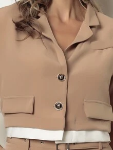 Women Two-piece Outfits - 米色 - 查看 5