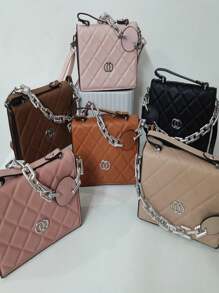 Women Tote Bags - 玫紅色 - 查看 3