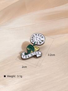 1枚創意合金蒲公英形胸針,適合男女穿戴,可用作裝飾衣服、背包、帽子等 - 彩色 - 查看 3