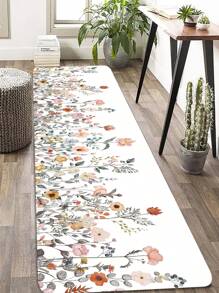 1pc Floral Soft Kitchen Rug, Cushioned Anti-Fatigue Kitchen Rug, Spring Flowers Waterproof Non-Slip Kitchen Mats And Rugs, Runner Rug, Bedside Rug, Super Absorbent Machine Washable Floor Mat For Kitchen, Home, Office, Sink, Laundry ,Room Decor