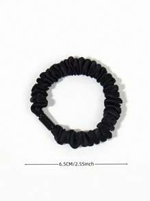 6 件/套女士纯色皱纹发圈，通用休闲马尾辫夹，学校发带马尾辫夹发圈发绳，发球 - 彩色 - 查看 4