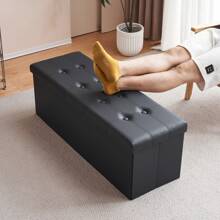 Bancos de almacenamiento y reposapies - Negro - Ver 6