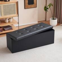 Bancos de almacenamiento y reposapies - Negro - Ver 2