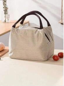 1只鋁箔保溫午餐盒袋,加厚便攜餐帶,防水隔熱,大尺寸