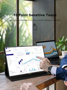 Màn hình di động màn hình cảm ứng Zeuslap 14" 1920*1200p 100% srgb 300cd/m2, Thích hợp cho Pc, Laptop, Ps4/5, Switch, Xbox, Console, Điện thoại di động ... V.v. (Phích cắm tiêu chuẩn Châu Âu) - Cắm EU - Xem 3