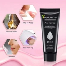 聚凝膠美甲,需要紫外線照射,指甲延伸凝膠美甲,適用於初學者的雕刻入門美甲。 - 駝色 - 查看 6