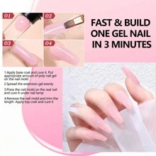 聚凝膠美甲,需要紫外線照射,指甲延伸凝膠美甲,適用於初學者的雕刻入門美甲。 - 駝色 - 查看 4