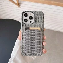 编织图案防震保护手机壳适用于 iPhone 1615 14 14 12 11 Pro Max X XR XS Max 7 8 15 14 Plus 带卡夹 - 彩色 - 查看 6