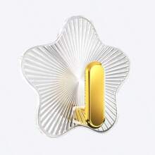 2入組/套星形透明掛勾,自粘式壁掛勾,不留痕,不損壞,適用於客廳,浴室,廚房門等