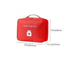 便攜式急救箱收納袋 家用隨身攜帶包 紅色